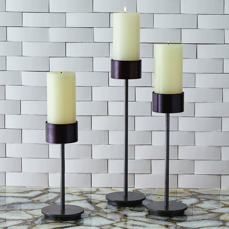 Studio A 3 Piece Iron Candlestick Set Perigold